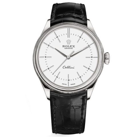 Replica Rolex Cellini Zeitanzeige 50509 Weiß