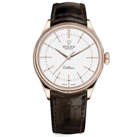 Replica Rolex Cellini Zeitanzeige 50505 Weiß