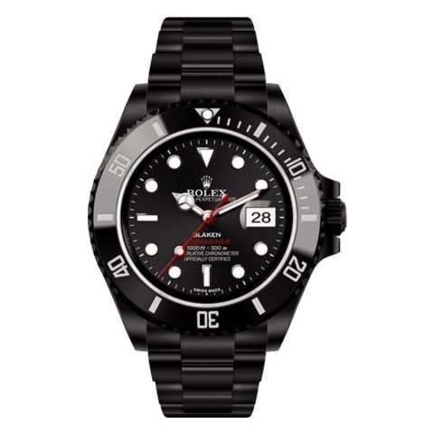 Replica Rolex Einzel Rot Submariner Date LN (Schwarz, DLC) 116610LN