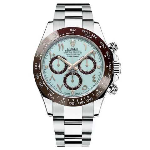 Replica Rolex Cosmograph Daytona Chronograph mit Automatikwerk, blaues Zifferblatt mit arabischen Ziffern – Herrenmodell Replica Rolex Cosmograph Daytona Chronograph mit Automatikwerk, blaues Zifferblatt mit arabischen Ziffern – Herrenmodell