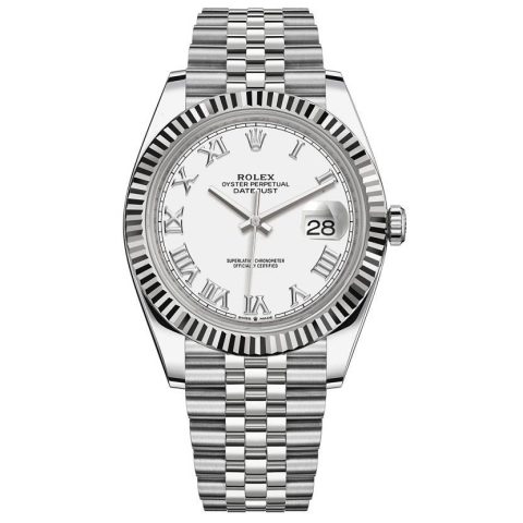 Replica Rolex Datejust 41 Weißgold-Rolesor Jubilee 126334 Weiß Römische Ziffern Replica Rolex Datejust 41 Weißgold-Rolesor Jubilee 126334 Weiß Römische Ziffern