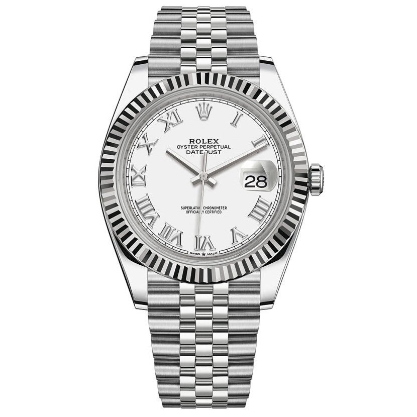 Replica Rolex Datejust 41 Weißgold-Rolesor Jubilee 126334 Weiß Römische Ziffern Replica Rolex Datejust 41 Weißgold-Rolesor Jubilee 126334 Weiß Römische Ziffern