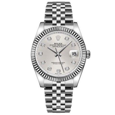 Replica Rolex Datejust 36 Weißgold-Rolesor 116234 Silberfarben mit Steinbesatz Jubilee-Armband Replica Rolex Datejust 36 Weißgold-Rolesor 116234 Silberfarben mit Steinbesatz Jubilee-Armband