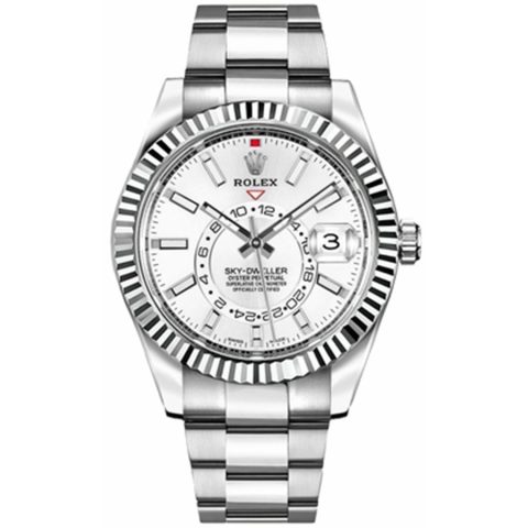 Replica Rolex Sky-Dweller Weißgold-Rolesor 326934 Weiß