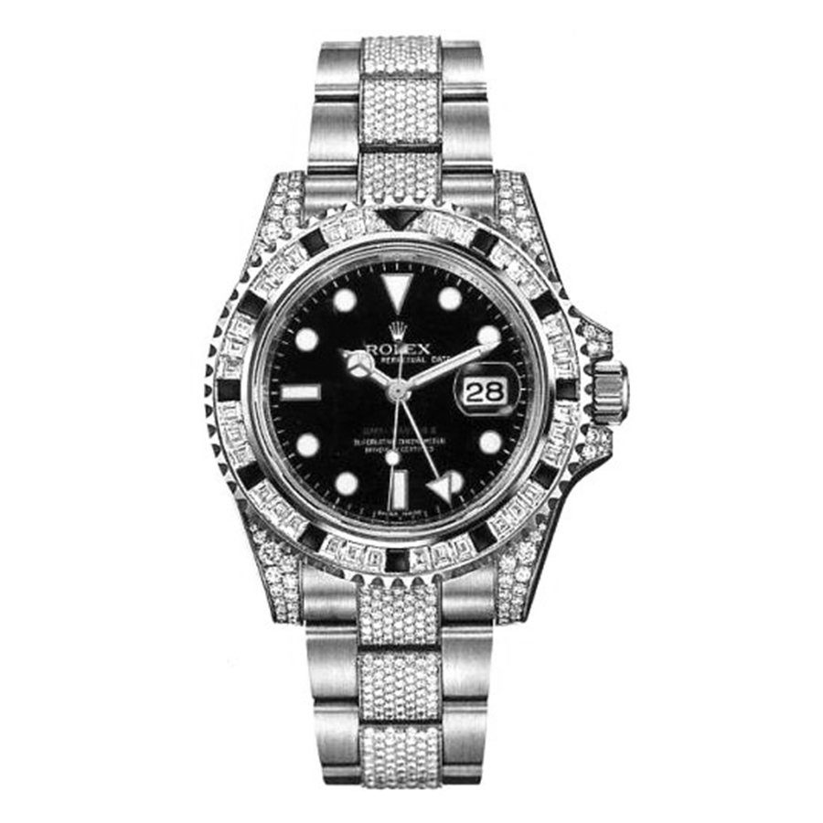 Replica Rolex GMT-Master II Weißgold Steinbesatz und Schwarz Saphirbesatz 116759 SANR Replica Rolex GMT-Master II Weißgold Steinbesatz und Schwarz Saphirbesatz 116759 SANR
