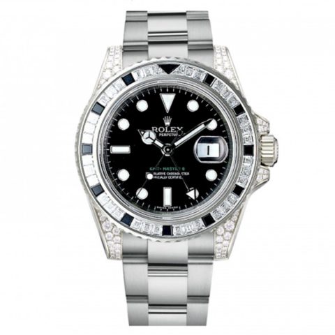 Replica Rolex GMT-Master II Weißgold Steinbesatz und Schwarz Saphirbesatz 116759 SANR Replica Rolex GMT-Master II Weißgold Steinbesatz und Schwarz Saphirbesatz 116759 SANR