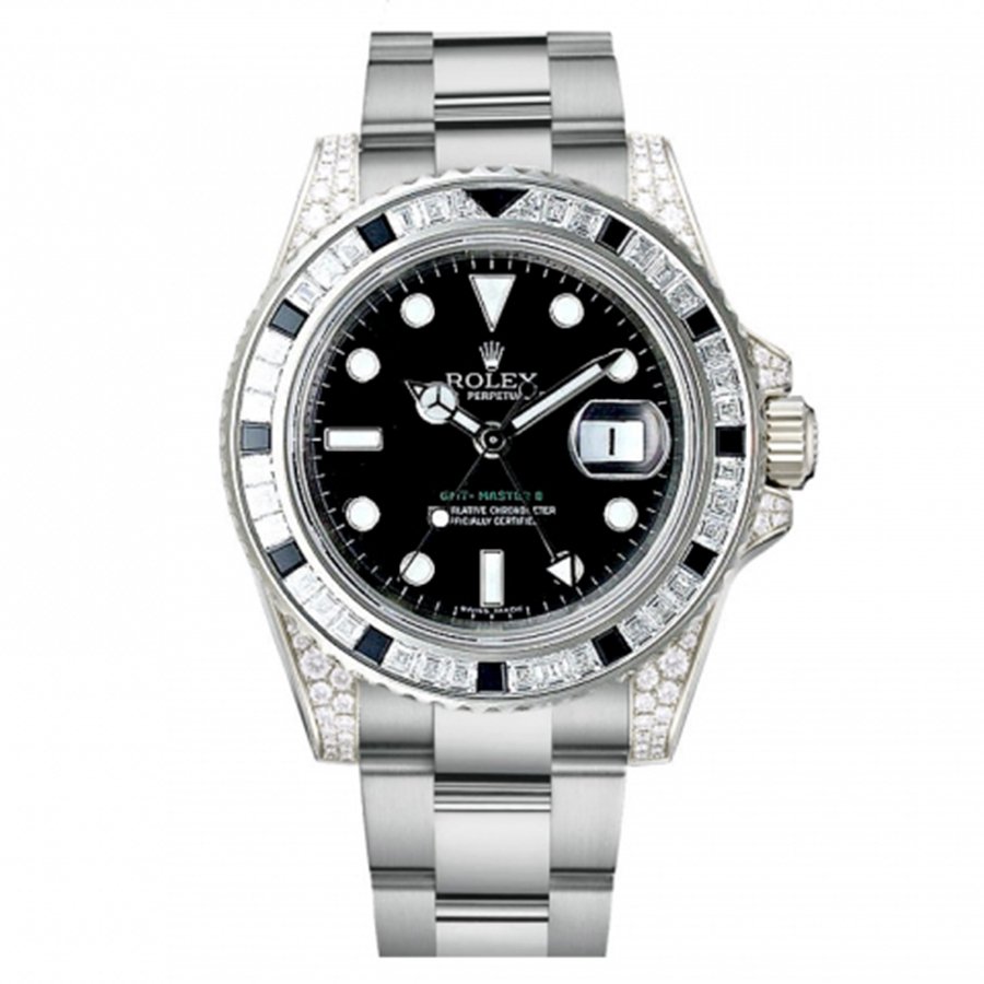 Replica Rolex GMT-Master II Weißgold Steinbesatz und Schwarz Saphirbesatz 116759 SANR Replica Rolex GMT-Master II Weißgold Steinbesatz und Schwarz Saphirbesatz 116759 SANR