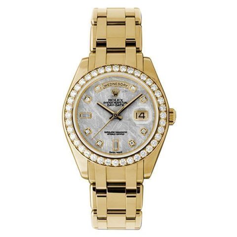 Replica Rolex Day-Date Sonderedition Gelbgold Meisterstück 18948 Champagnerfarben Zifferblatt