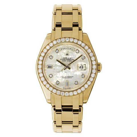 Replica Rolex Day-Date Sonderedition Gelbgold Meisterstück 18948 Champagnerfarben Zifferblatt