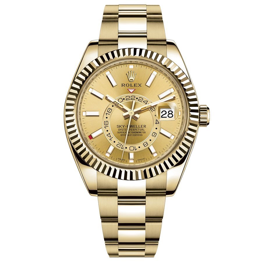 Replica Rolex Sky-Dweller Gelbgold 326938 Champagnerfarben Replica Rolex Sky-Dweller Gelbgold 326938 Champagnerfarben