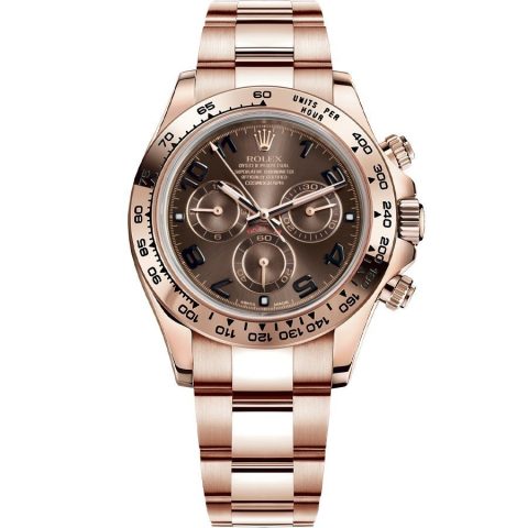 Replica Rolex Cosmograph Daytona Everose-Gold 116505 Schokoladenbraun Zifferblatt