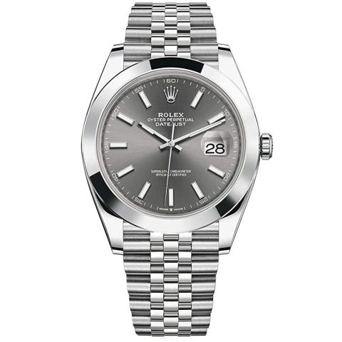 Replica Rolex Datejust 41 Stahl Glatte Lünette Jubilee 126300 Dunkelrhodiumfarben Replica Rolex Datejust 41 Stahl Glatte Lünette Jubilee 126300 Dunkelrhodiumfarben