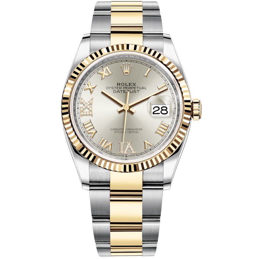 Replica Rolex Datejust 36 Gelbgold-Rolesor Geriffelte Lünette 126233 Replica Rolex Datejust 36 Gelbgold-Rolesor Geriffelte Lünette 126233
