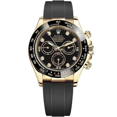 Replica Rolex Cosmograph Daytona Gelbgold Schwarz Cerachrom 116518LN Schwarz mit Steinbesatz Replica Rolex Cosmograph Daytona Gelbgold Schwarz Cerachrom 116518LN Schwarz mit Steinbesatz