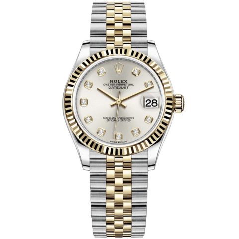 Replica Rolex Datejust 31 Gelbgold-Rolesor Geriffelte Lünette, Jubilee-Armband