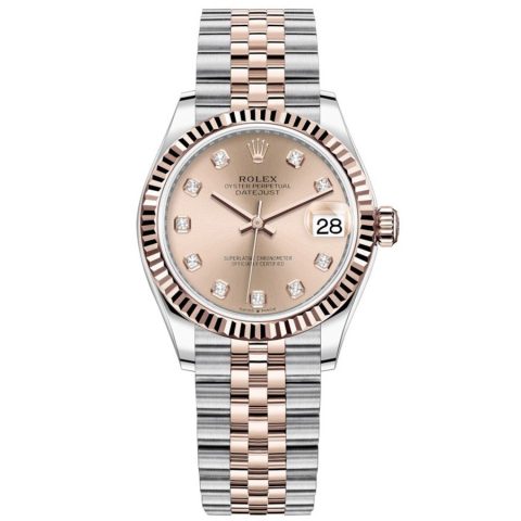 Replica Rolex Datejust 31 Everose-Rolesor Geriffelte Lünette, Jubilee-Armband 278271-0024 Replica Rolex Datejust 31 Everose-Rolesor Geriffelte Lünette, Jubilee-Armband 278271-0024