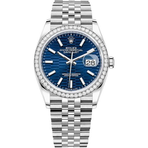 Replica Rolex Datejust 36 Weißgold-Rolesor Steinbesatz Jubilee-Armband 126284RBR-0041 Replica Rolex Datejust 36 Weißgold-Rolesor Steinbesatz Jubilee-Armband 126284RBR-0041