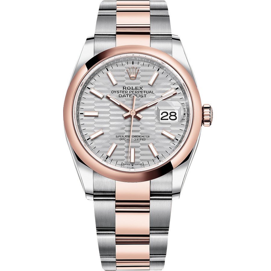 Replica Rolex Datejust 36 Everose-Rolesor Oyster-Armband 126201-0034 Replica Rolex Datejust 36 Everose-Rolesor Oyster-Armband 126201-0034