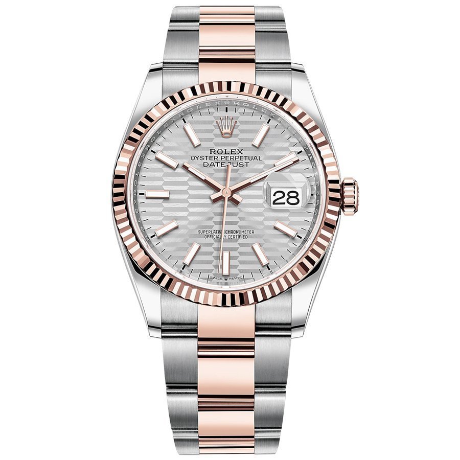 Replica Rolex Datejust 36 Everose-Rolesor Oyster-Armband 126231-0034 Replica Rolex Datejust 36 Everose-Rolesor Oyster-Armband 126231-0034