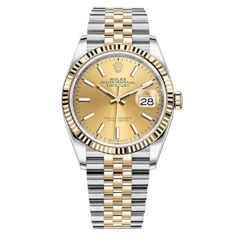 Replica Rolex Datejust 36 Champagnerfarben Jubilee 126233