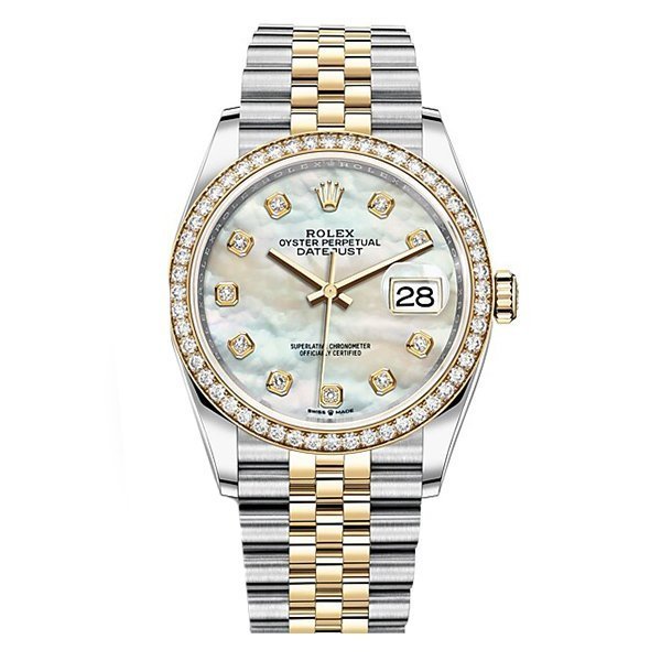 Replica Rolex Datejust 36 Weiß Perlmutt mit Steinbesatz 126283RBR Replica Rolex Datejust 36 Weiß Perlmutt mit Steinbesatz 126283RBR