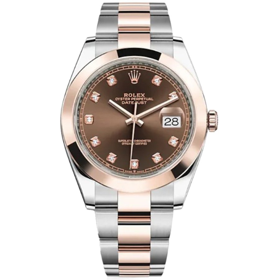 Replica Rolex Datejust 41 126301 Schokoladenbraun mit Steinbesatz Oyster-Armband Replica Rolex Datejust 41 126301 Schokoladenbraun mit Steinbesatz Oyster-Armband