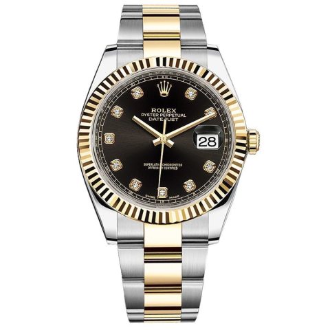 Replica Rolex Datejust 41 126333 Schwarz mit Steinbesatz Oyster-Armband Replica Rolex Datejust 41 126333 Schwarz mit Steinbesatz Oyster-Armband